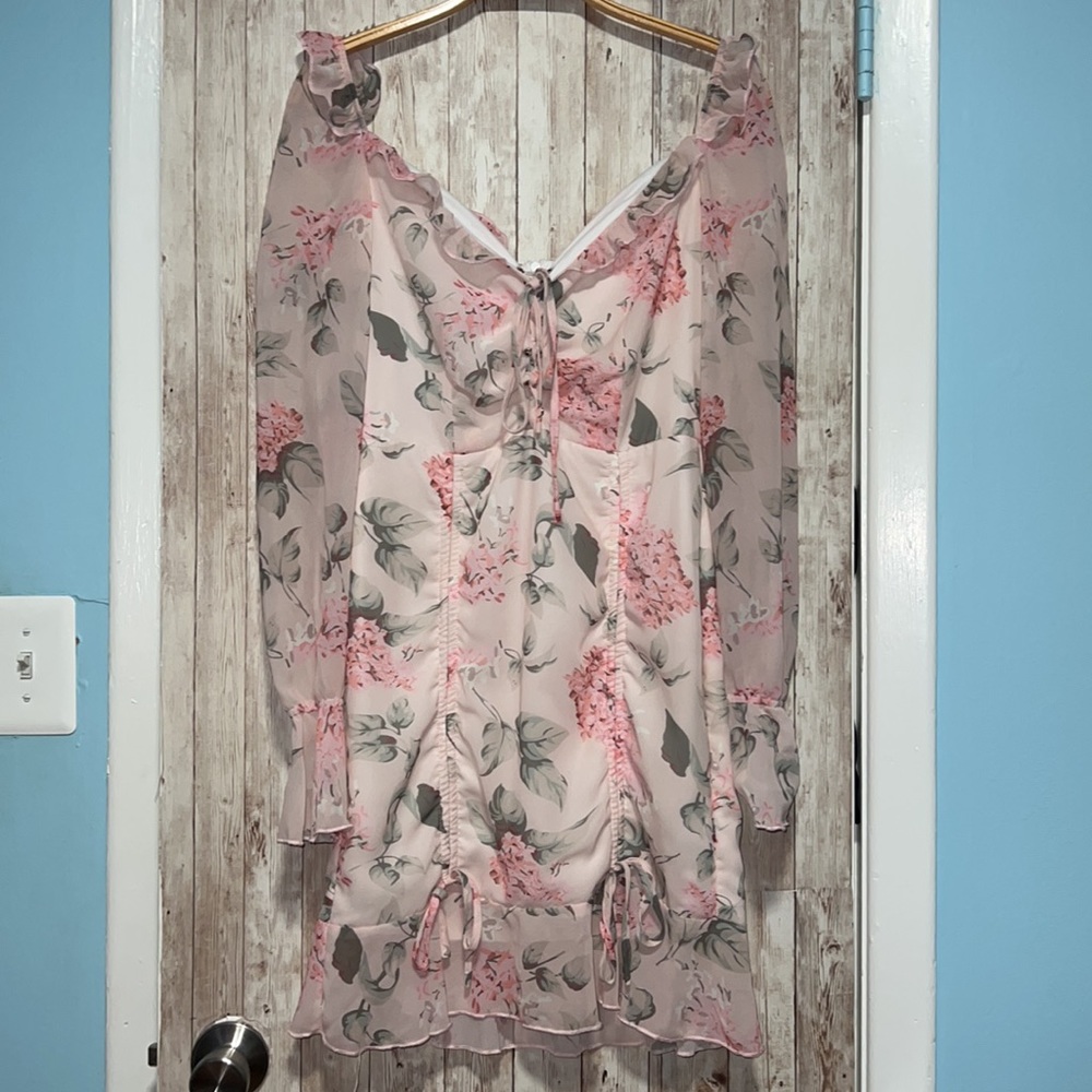 Floral Rouched Dress - Picture 6 of 6